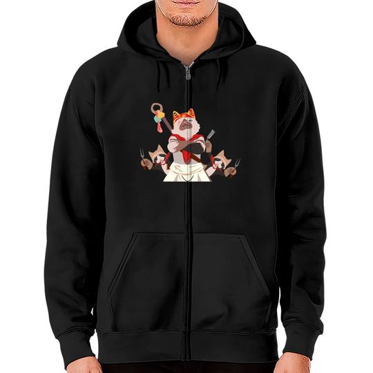 Monster Hunter World: Meowscular Chef - Monster Hunter - Zip Hoodies