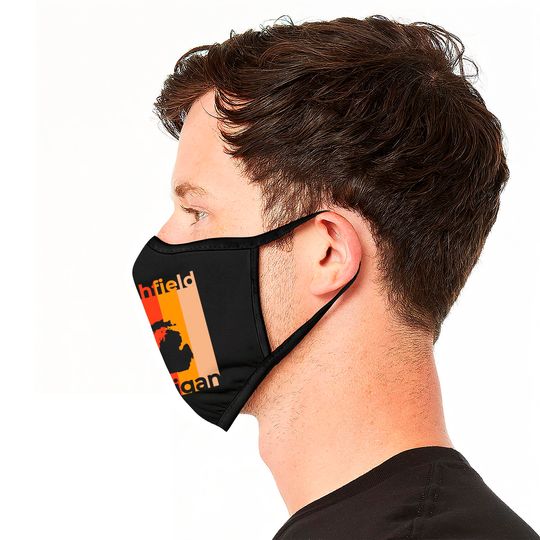 Southfield Michigan Retro - Southfield - Face Masks