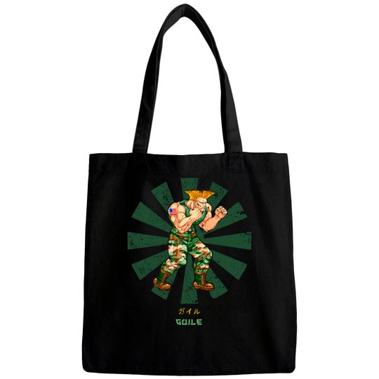 Guile Street Fighter Retro Japanese - Street Fighter - Bags