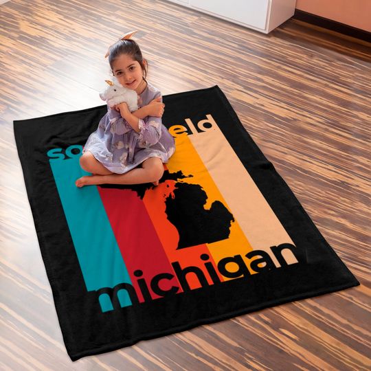 Southfield Michigan Retro - Southfield - Baby Blankets
