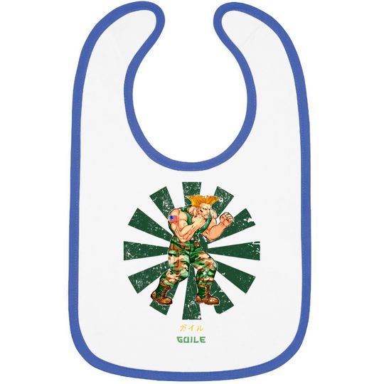 Discover Guile Street Fighter Retro Japanese - Street Fighter - Bibs