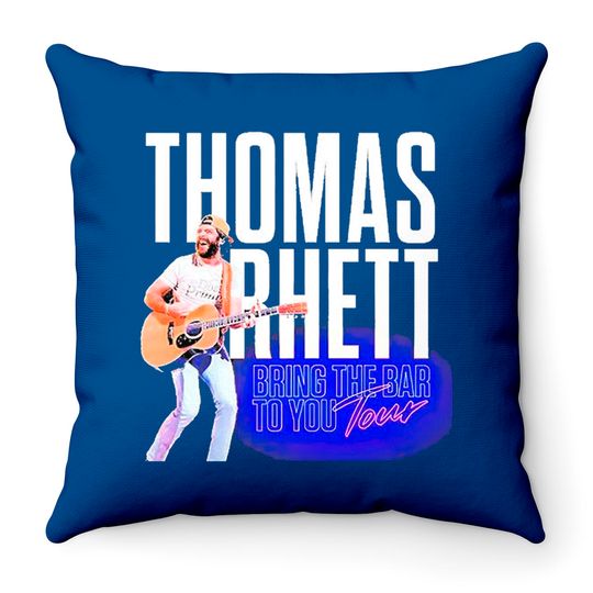 Thomas Rhett Bring The Bar To You Tour Throw Pillows,Thomas Rhett 2022 Tour Throw Pillow