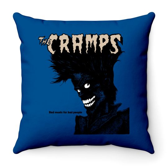 The Cramps Unisex Throw Pillows: Bad Music