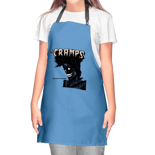 The Cramps Unisex Kitchen Aprons: Bad Music