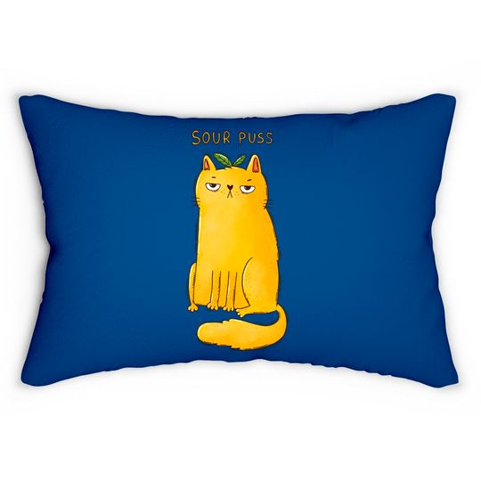 Discover Sour Puss - Cat - Lumbar Pillows