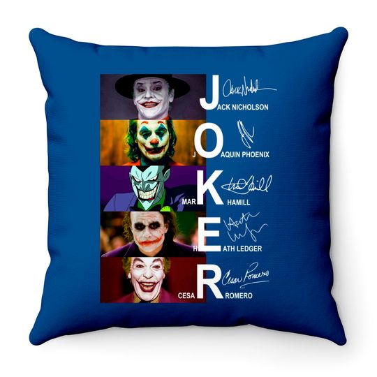 The Joker Throw Pillow, Joker 2022 Throw Pillow, Joker Friends Throw Pillows, Funny Joker Throw Pillow Fan Gifts