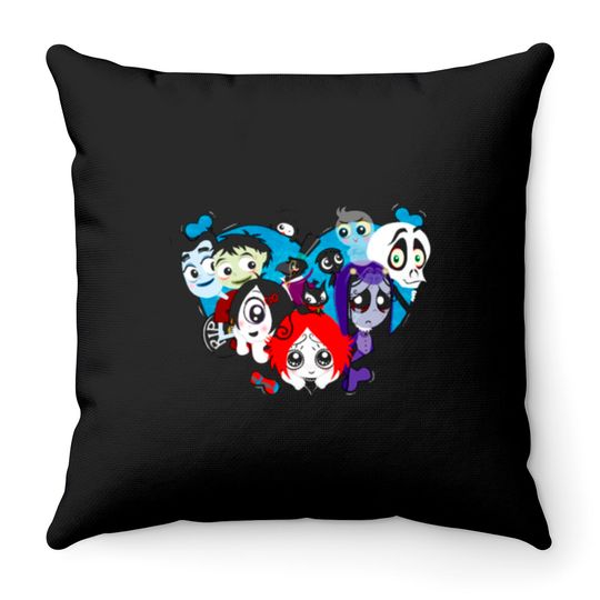 Discover Ruby Gloom heart Throw Pillows