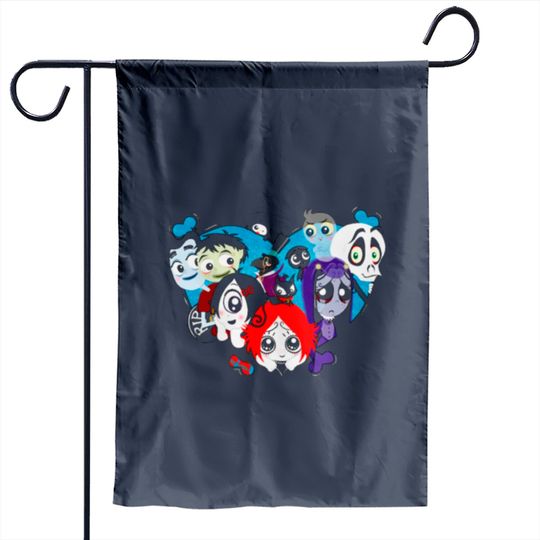 Ruby Gloom heart Garden Flags