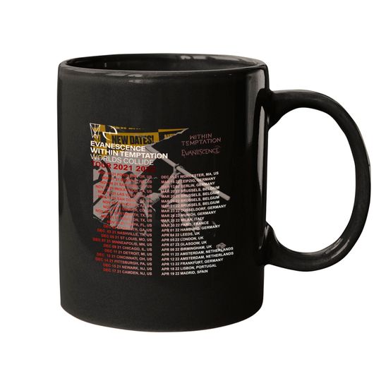 Evanescence Within Temptation Worlds Collide Tour 2022 Mugs