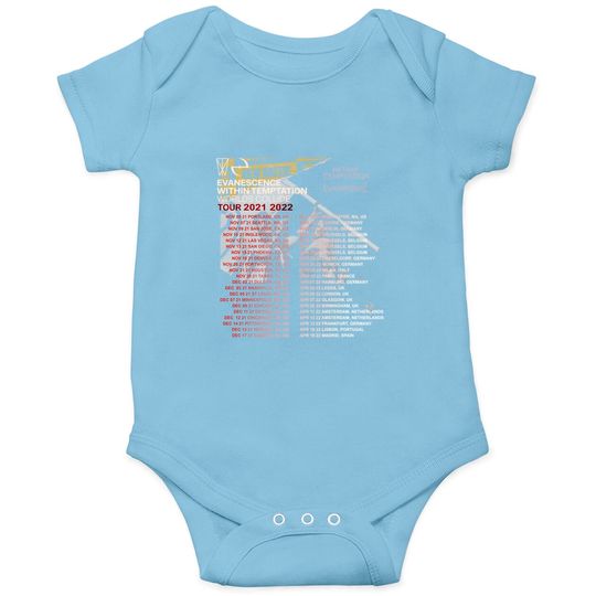 Evanescence Within Temptation Worlds Collide Tour 2022 Onesies