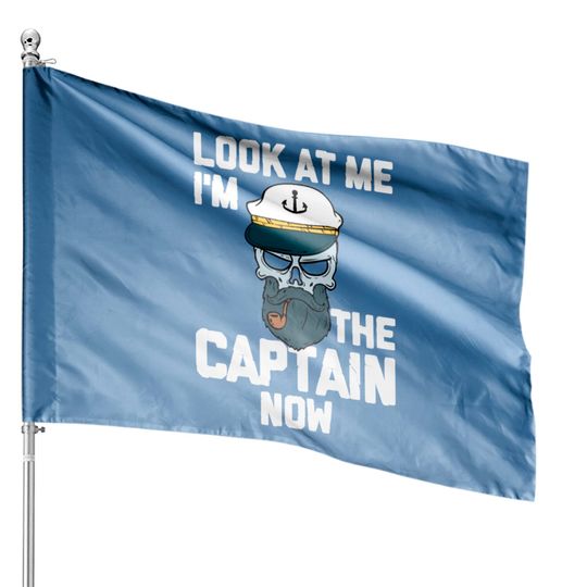 Boat Captain Boating Lover Pontoon Captain Sailor House Flags