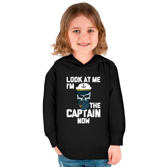 Boat Captain Boating Lover Pontoon Captain Sailor Kids Pullover Hoodies