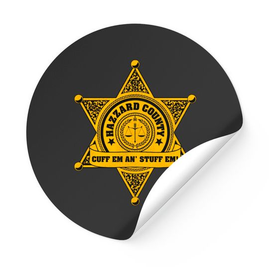 Discover Dukes of Hazzard Police Badge - Dukes Of Hazzard - Stickers