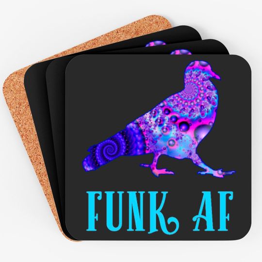 Pigeons Playing Ping Pong Funk AF PPPP Coasters