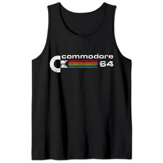 Commodore 64 Retro Computer distressed - Commodore 64 - Tank Tops