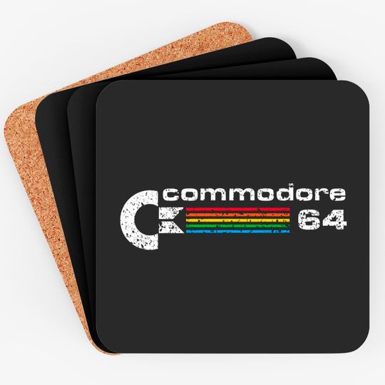Commodore 64 Retro Computer distressed - Commodore 64 - Coasters