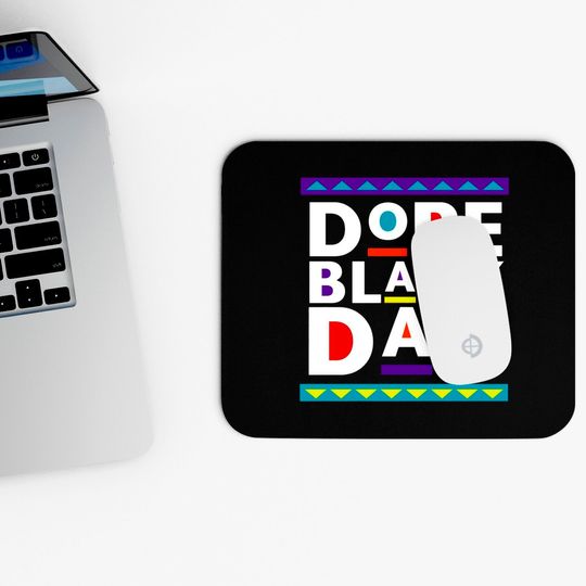 Dope Black Dad Mouse Pads, Father's Day Mouse Pads
