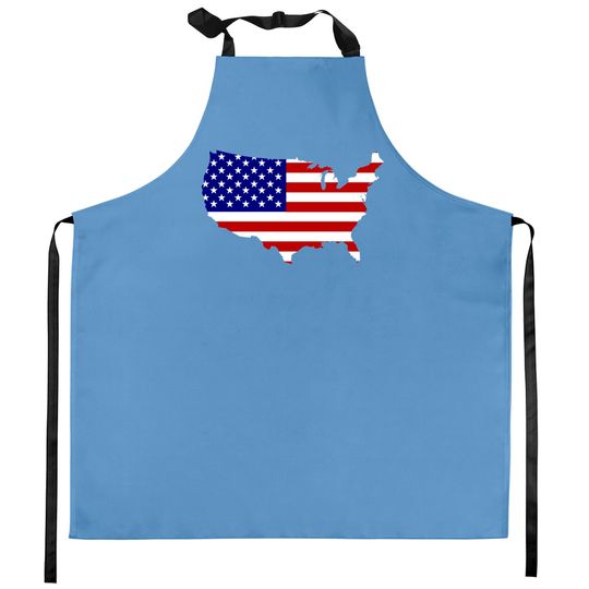 American flag 4th of july - 4th Of July - Kitchen Aprons