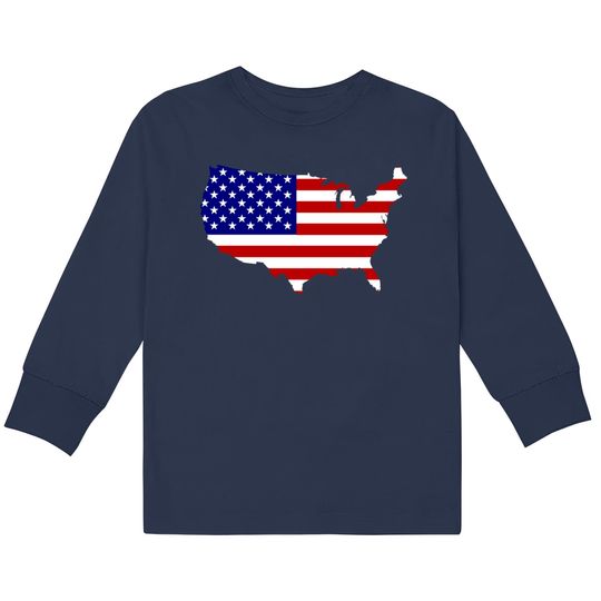 American flag 4th of july - 4th Of July -  Kids Long Sleeve T-Shirts