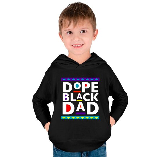 Dope Black Dad Kids Pullover Hoodies, Father's Day Kids Pullover Hoodies
