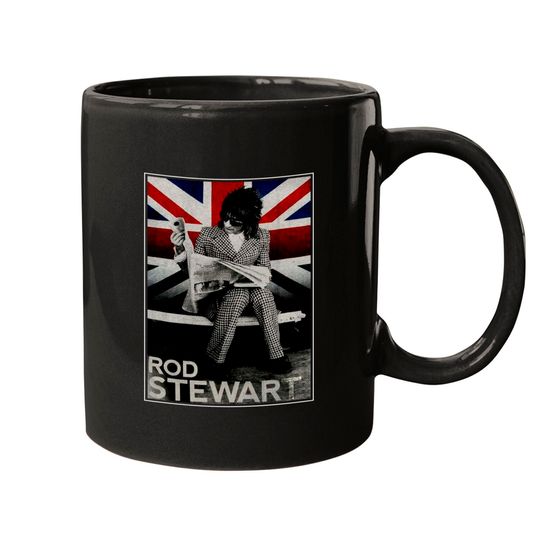 Rod Stewart Plaid Union Jack Tour 2014 Mugs, Rod Stewart Mug Fan Gift, Rod Stewart Gift, Rod Stewart Vintage Mug