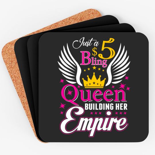 5 Bling Queen for women Ladies Paparazzi Coasters