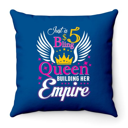 5 Bling Queen for women Ladies Paparazzi Throw Pillows