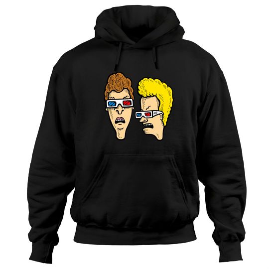 Beavis and Butthead - Dumbasses in 3D - Beavis And Butthead Wearing 3d Glasses - Hoodies