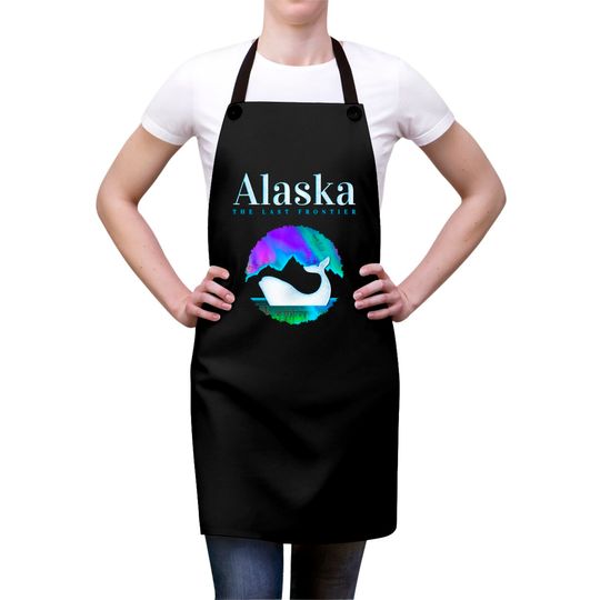 Alaska Northern Lights Orca Whale with Aurora Aprons