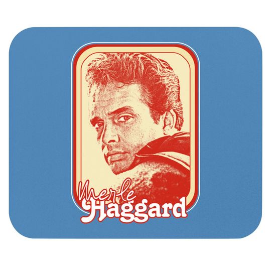 Merle Haggard /// Retro Style Country Music Fan Gift - Merle Haggard - Mouse Pads