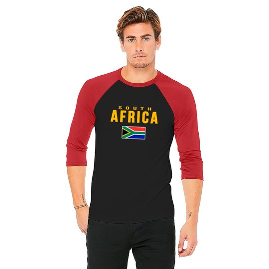 South Africa South African Flag Baseball Tees
