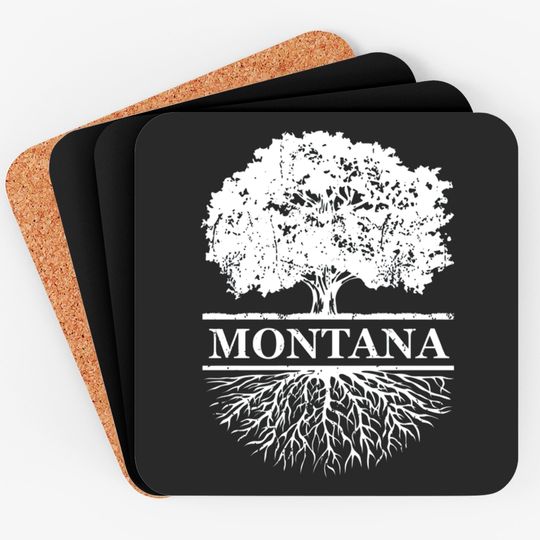 Discover Montana Vintage Roots Outdoors Souvenir Coasters