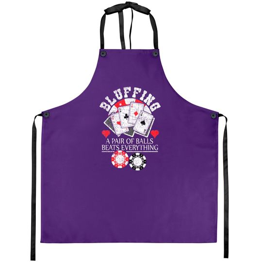 Discover Poker Bluffing Balls Distressed Texas Hold Em Cards Aprons