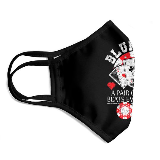 Poker Bluffing Balls Distressed Texas Hold Em Cards Face Masks