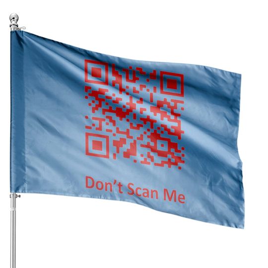 Discover Funny Rick Roll Meme QR Code Scan House Flag for Laughs and Fun House Flags