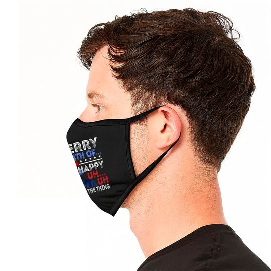 Joe Biden Confused Merry Happy Funny 4th Of July Face Masks