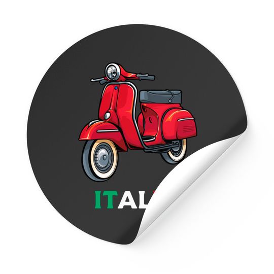 Discover Italian Biker Bike Rider Motorcycle Love Italy Scooter Stickers