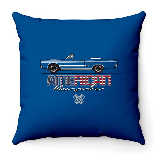 Multi-Color Body Option Apparel GTX - 1968 Plymouth Gtx - Throw Pillows