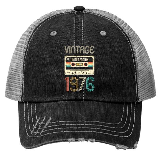 Vintage 1976 Limited Edition 44th Birthday - 44th Birthday Gift - Trucker Hats