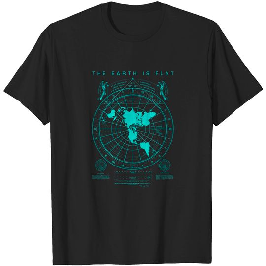 Discover Flat Earth Map Zip T-Shirts, Earth is Flat, Firmament, NASA Lies