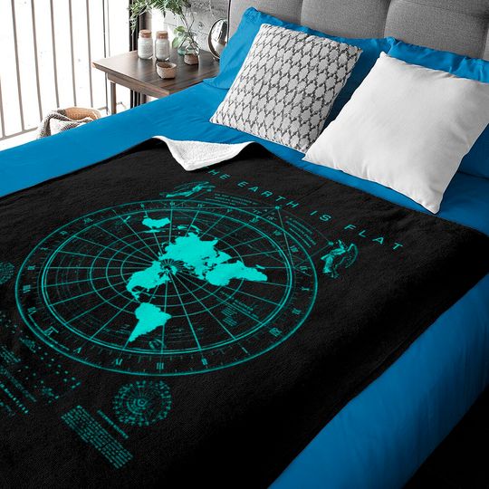 Flat Earth Map Zip Baby Blankets, Earth is Flat, Firmament, NASA Lies