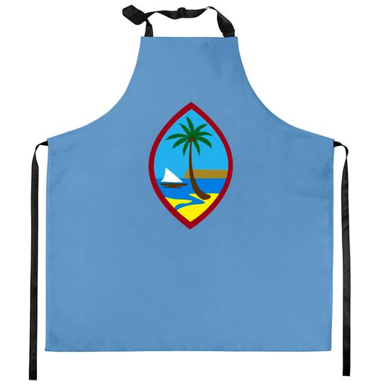 Guam Flag Seal Kitchen Aprons
