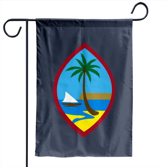 Discover Guam Flag Seal Garden Flags