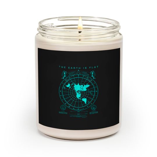 Discover Flat Earth Map Zip Scented Candles, Earth is Flat, Firmament, NASA Lies