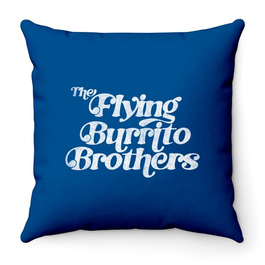 Flying Burrito Brothers // Retro Faded Style Fan Art Design - Gram Parsons - Throw Pillows