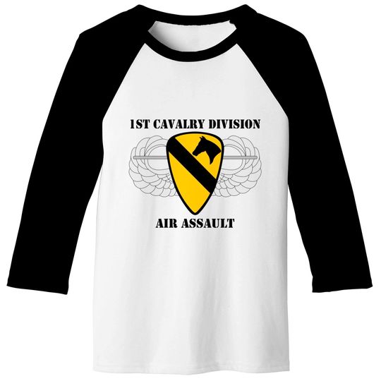 1st Cavalry Division Air Assault W/Text Baseball Tees