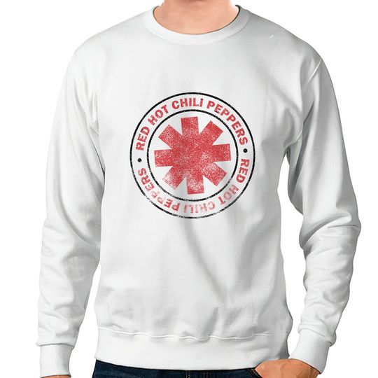 Red Hot Chili Peppers Distressed Outlined Asterisk Logo Sweatshirts