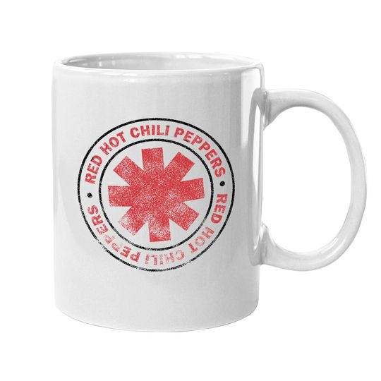 Red Hot Chili Peppers Distressed Outlined Asterisk Logo Mugs