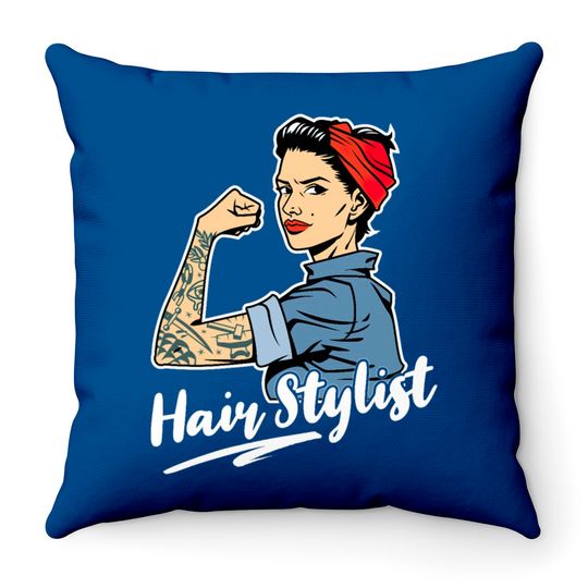 Hair Stylist Barber Throw Pillows