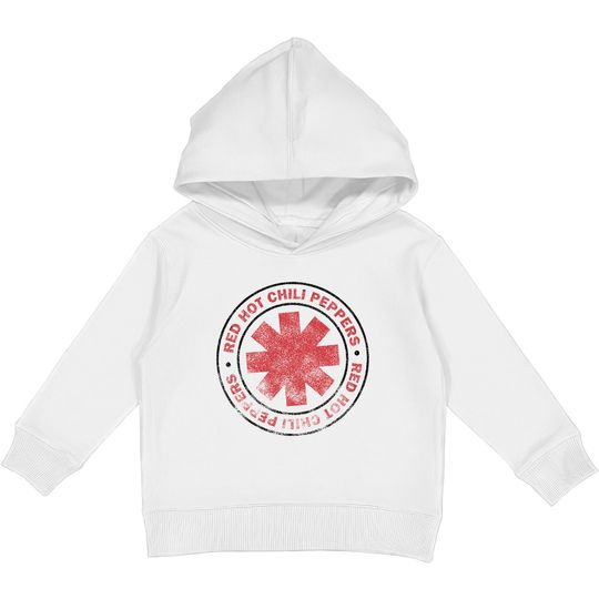 Red Hot Chili Peppers Distressed Outlined Asterisk Logo Kids Pullover Hoodies